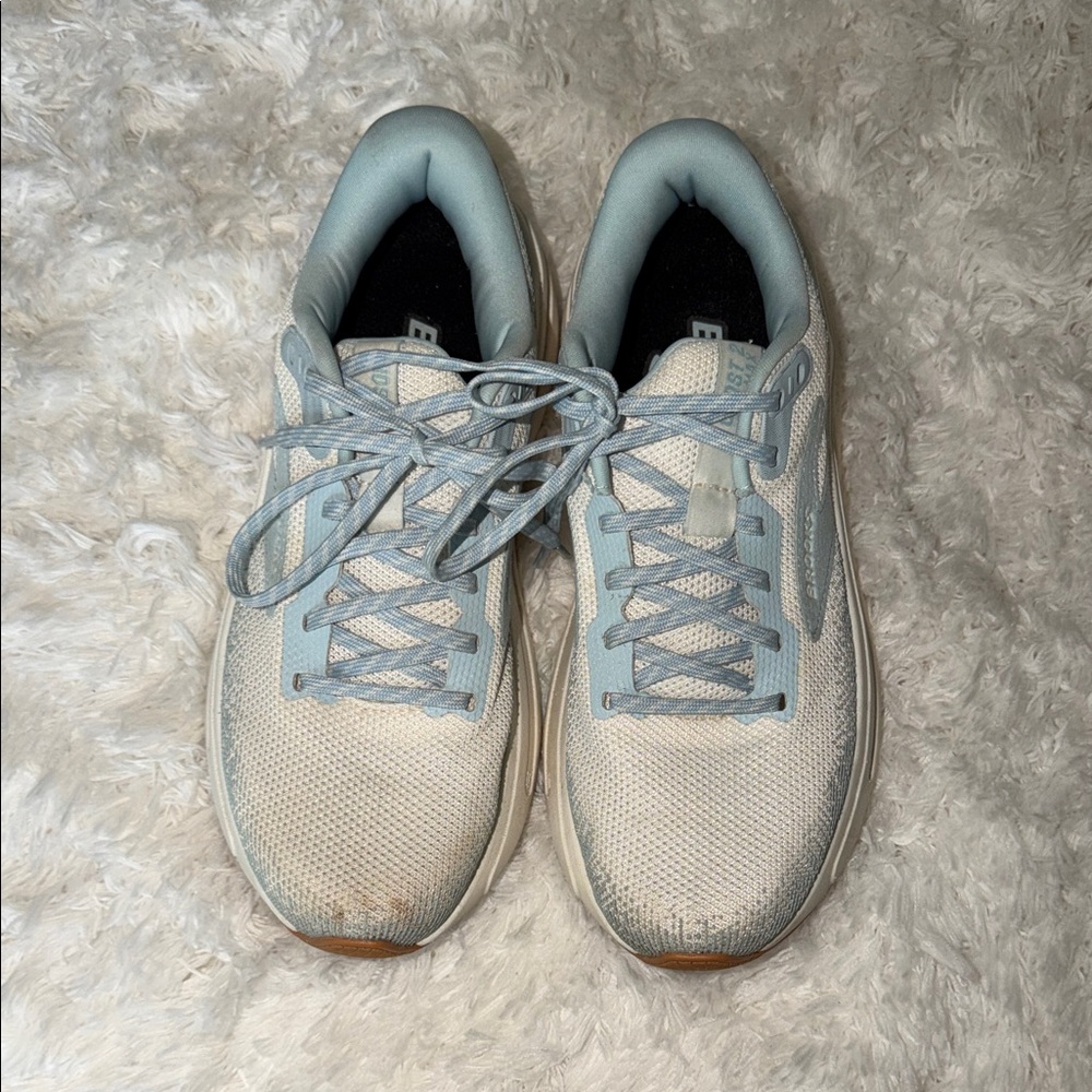 Brooks Athletic Shoes in Light Blue and White